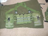 Tactical tailor split front chest rig in od green model rifleman setup