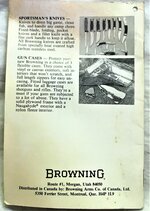 1977 Browning Hi Power Owner's Manual Back Cover.JPG