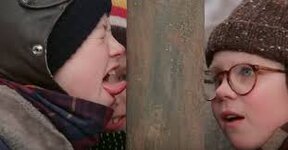 Image result for tongue stuck to pole