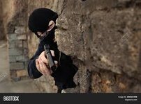 Masked Man Gun Hiding Image & Photo (Free Trial) | Bigstock