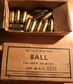 USGI .45ACP Ball Ammo - partial box + unopened box (non-corro).JPG