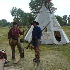 My friend Josh and I at the 1838 Rendezvous