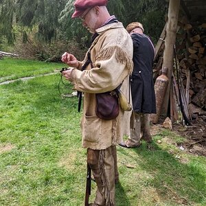 Loading my Hawken Rifle.